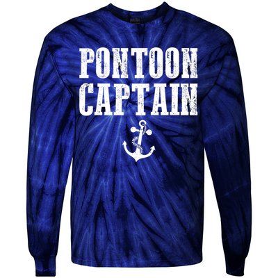 Pontoon Captain Funny Pontoon Shirt For Men And Women Tie-Dye Long Sleeve Shirt