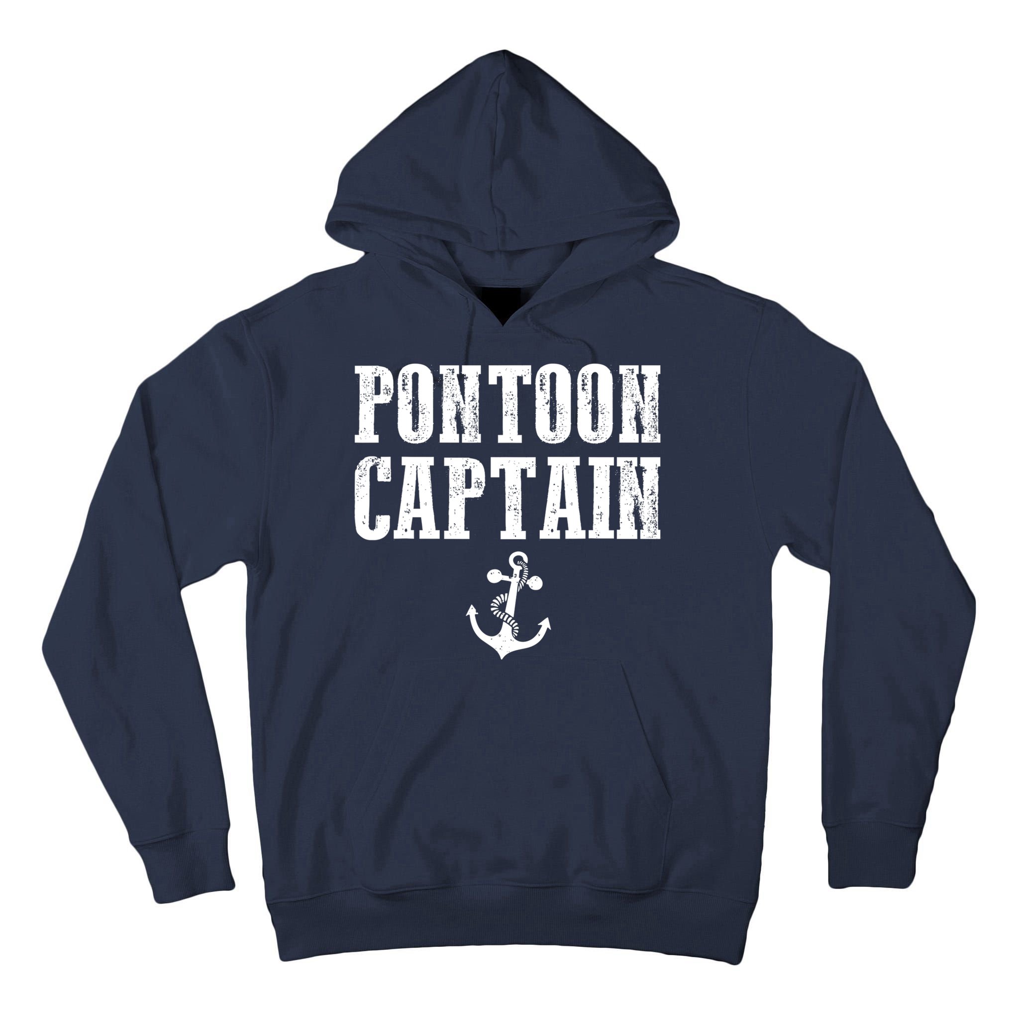 Pontoon Captain Funny Pontoon Shirt For Men And Women Tall Hoodie