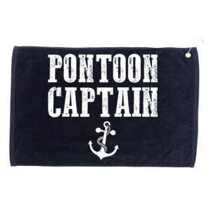 Pontoon Captain Funny Pontoon Shirt For Men And Women Grommeted Golf Towel