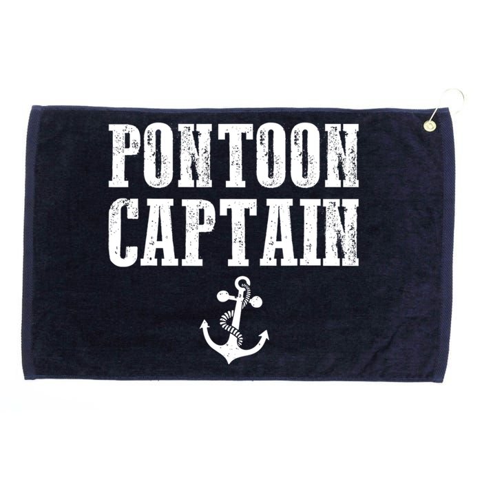 Pontoon Captain Funny Pontoon Shirt For Men And Women Grommeted Golf Towel