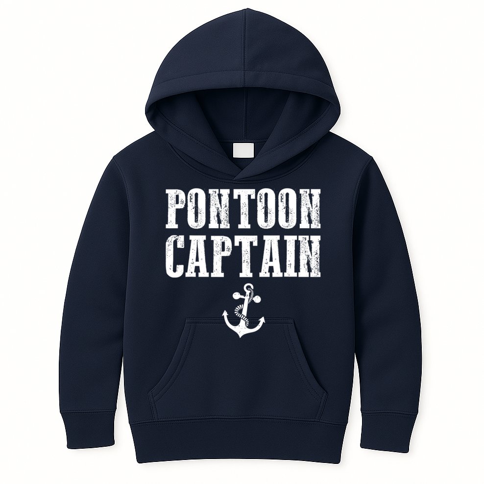 Pontoon Captain Funny Pontoon Shirt For Men And Women Kids Hoodie