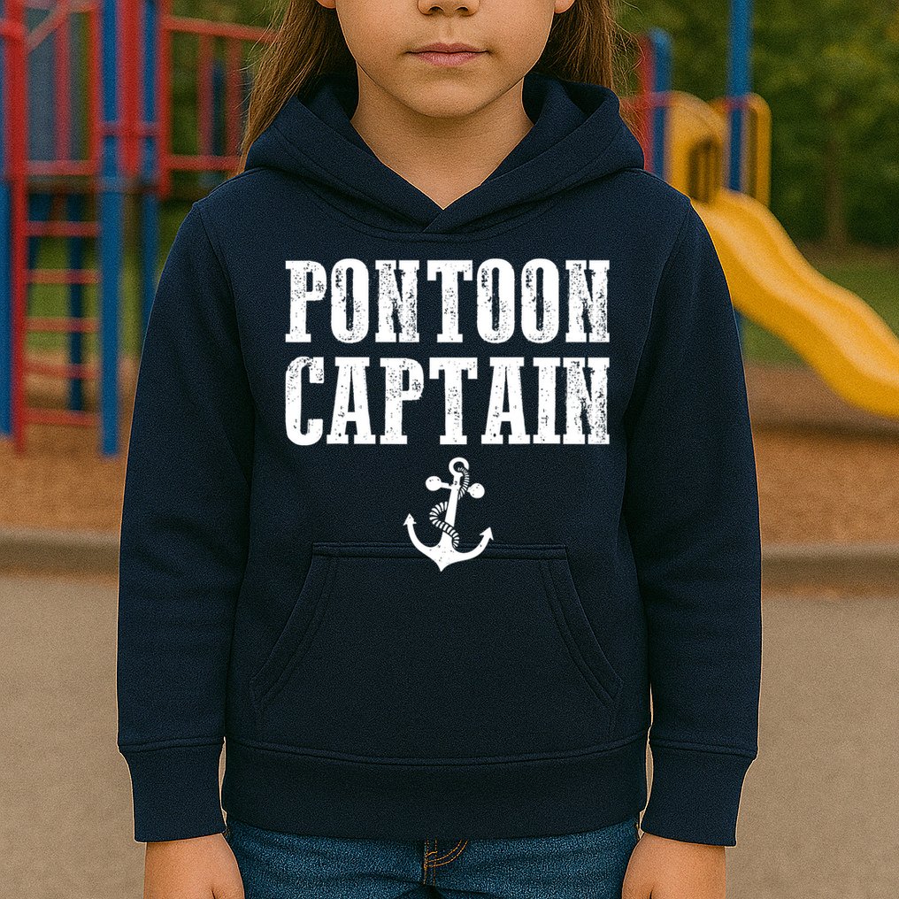 Pontoon Captain Funny Pontoon Shirt For Men And Women Kids Hoodie