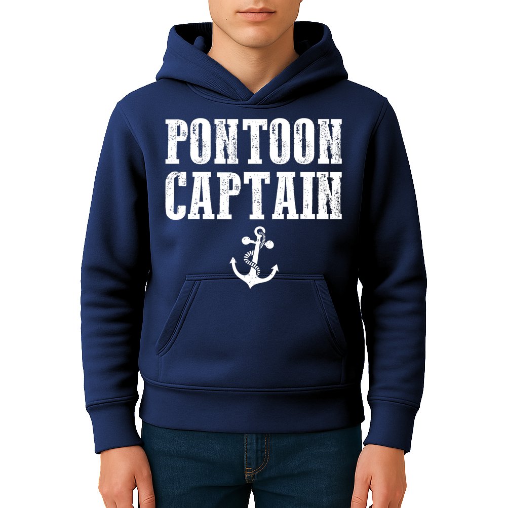 Pontoon Captain Funny Pontoon Shirt For Men And Women Kids Hoodie