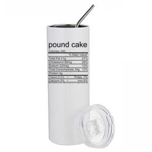 Pound Cake Family Thanksgiving Nutrition Facts Matching Stainless Steel Tumbler