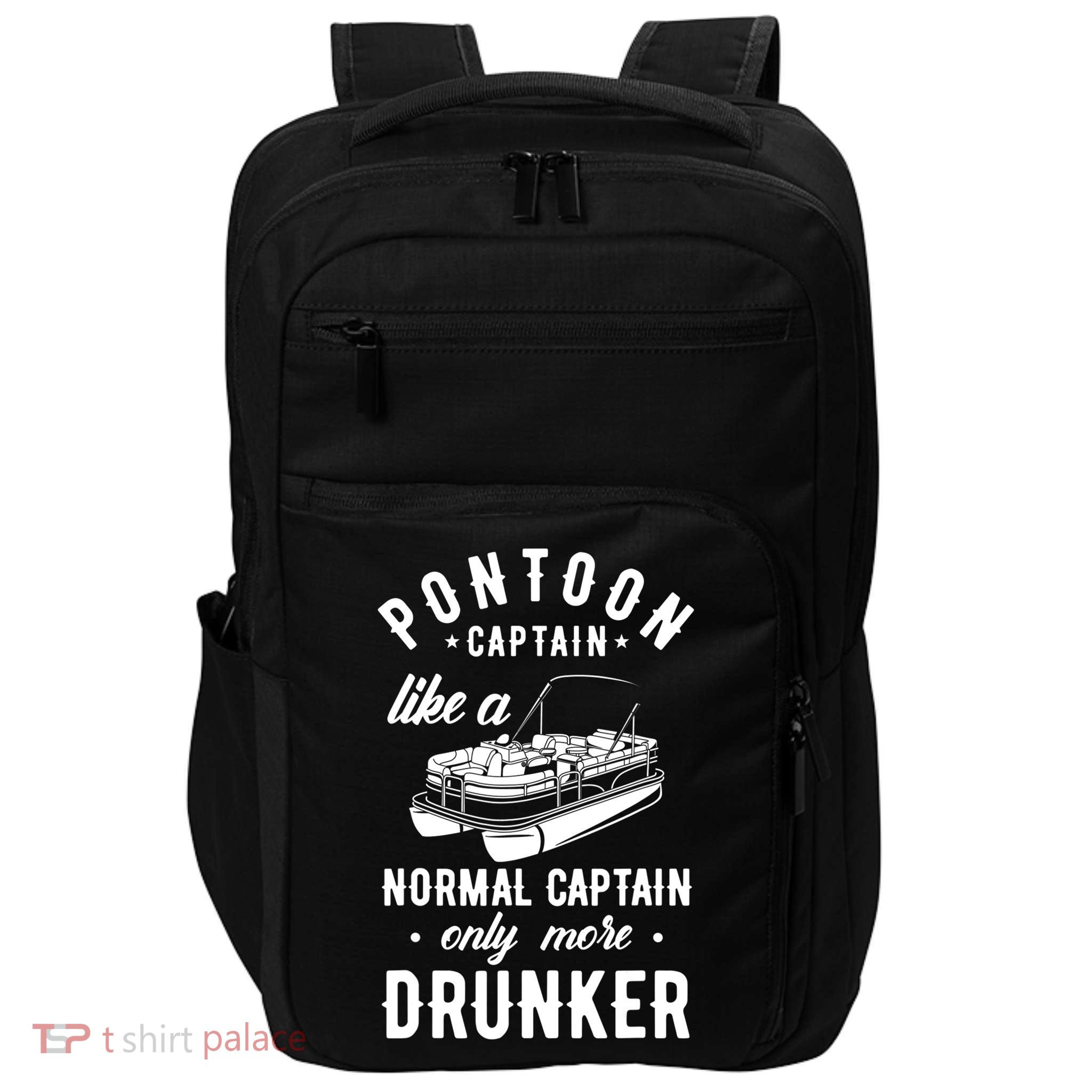 Pontoon Captain Funny Pontoon Captain Drunker Impact Tech Backpack