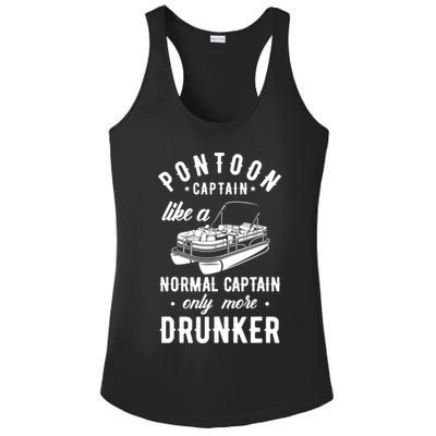 Pontoon Captain Funny Pontoon Captain Drunker Ladies PosiCharge Competitor Racerback Tank