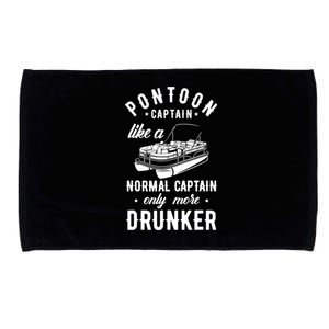 Pontoon Captain Funny Pontoon Captain Drunker Microfiber Hand Towel