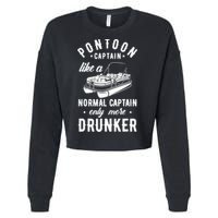 Pontoon Captain Funny Pontoon Captain Drunker Cropped Pullover Crew