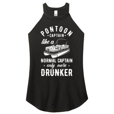 Pontoon Captain Funny Pontoon Captain Drunker Women's Perfect Tri Rocker Tank