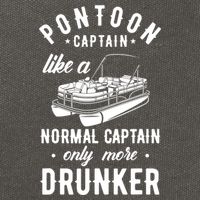 Pontoon Captain Funny Pontoon Captain Drunker Cotton Canvas Backpack