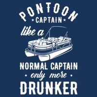 Pontoon Captain Funny Pontoon Captain Drunker 7 Panel Mesh Trucker Snapback Hat