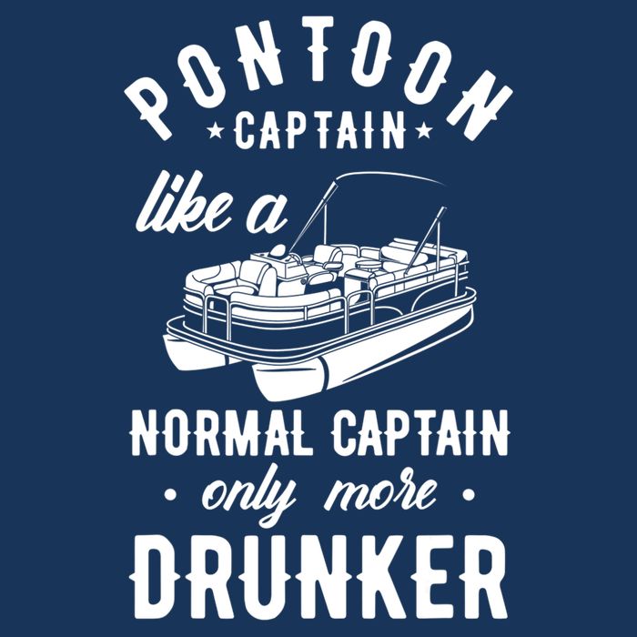 Pontoon Captain Funny Pontoon Captain Drunker 7 Panel Mesh Trucker Snapback Hat