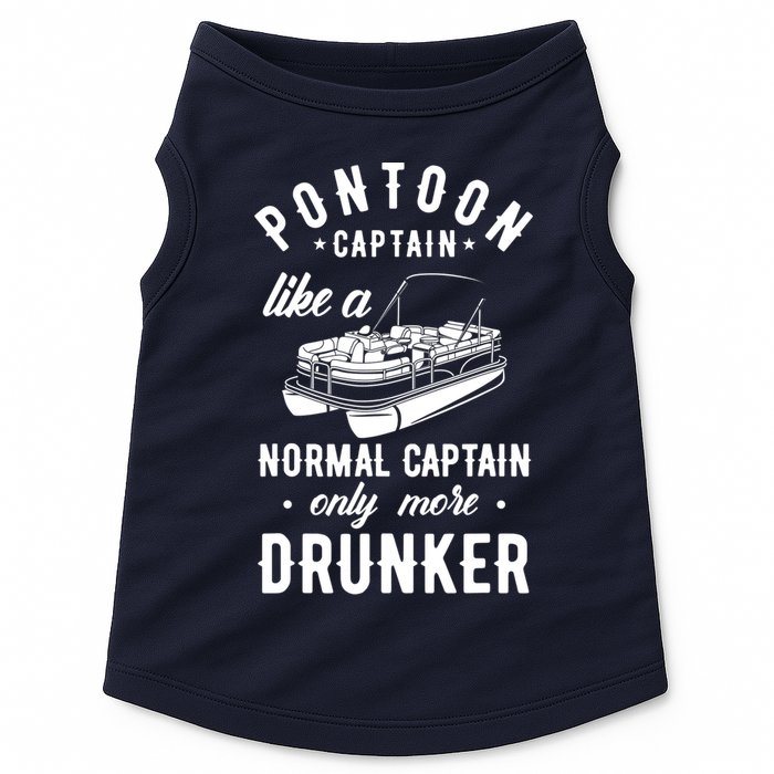Pontoon Captain Funny Pontoon Captain Drunker Doggie Tank
