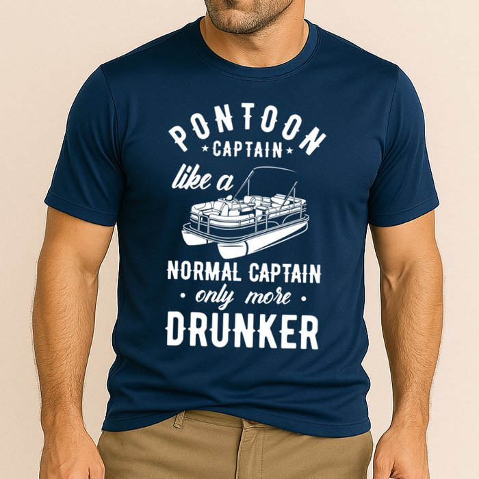 Pontoon Captain Funny Pontoon Captain Drunker Performance Shirt