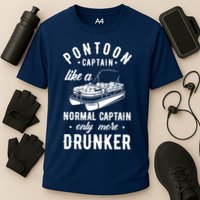 Pontoon Captain Funny Pontoon Captain Drunker Performance Shirt