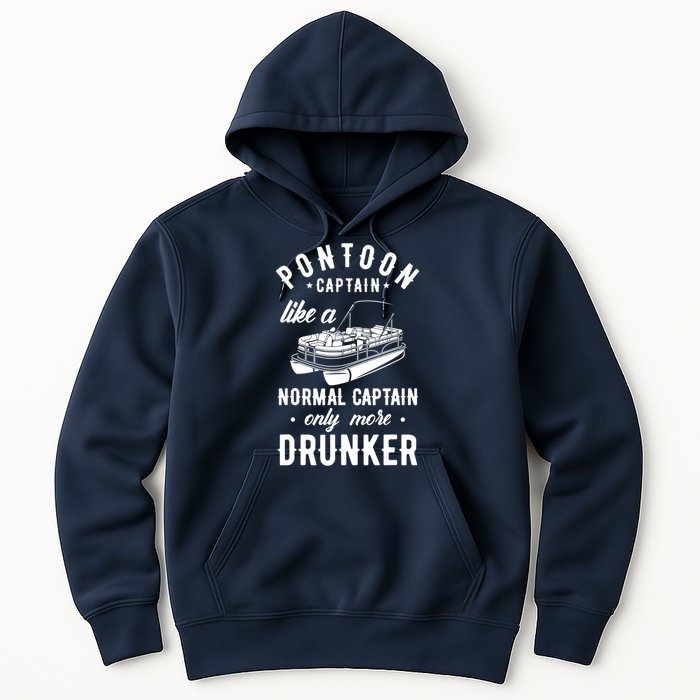 Pontoon Captain Funny Pontoon Captain Drunker Hoodie