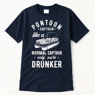 Pontoon Captain Funny Pontoon Captain Drunker Tall T-Shirt
