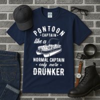 Pontoon Captain Funny Pontoon Captain Drunker Tall T-Shirt