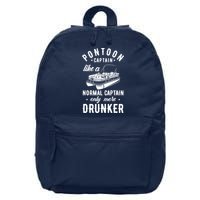 Pontoon Captain Funny Pontoon Captain Drunker 16 in Basic Backpack