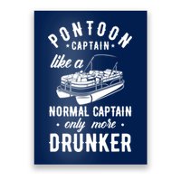 Pontoon Captain Funny Pontoon Captain Drunker Poster