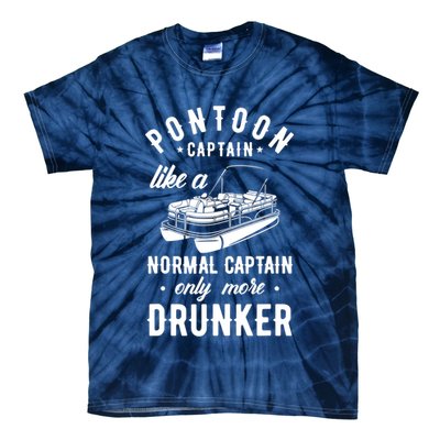 Pontoon Captain Funny Pontoon Captain Drunker Tie-Dye T-Shirt