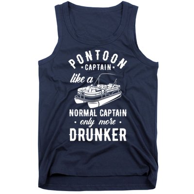 Pontoon Captain Funny Pontoon Captain Drunker Tank Top