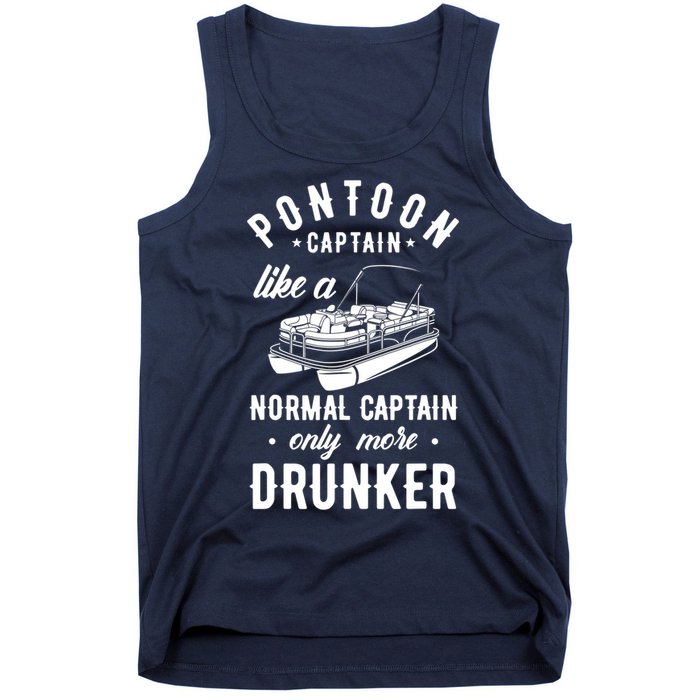 Pontoon Captain Funny Pontoon Captain Drunker Tank Top