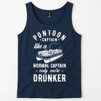 Pontoon Captain Funny Pontoon Captain Drunker Tank Top