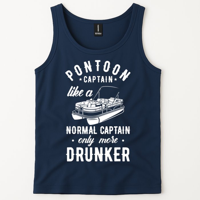 Pontoon Captain Funny Pontoon Captain Drunker Tank Top