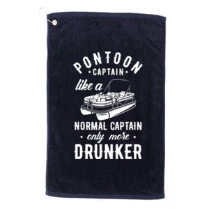 Pontoon Captain Funny Pontoon Captain Drunker Platinum Collection Golf Towel