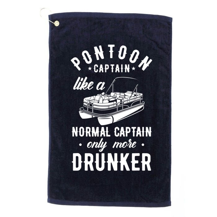 Pontoon Captain Funny Pontoon Captain Drunker Golf Towel