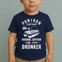 Pontoon Captain Funny Pontoon Captain Drunker Toddler T-Shirt