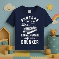 Pontoon Captain Funny Pontoon Captain Drunker Toddler T-Shirt