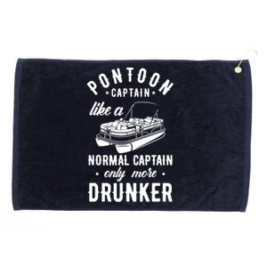 Pontoon Captain Funny Pontoon Captain Drunker Grommeted Golf Towel