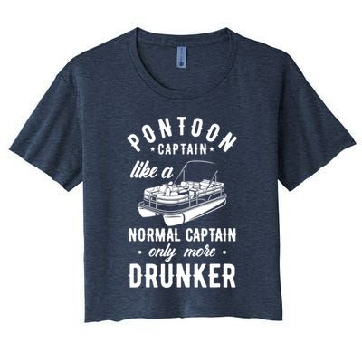 Pontoon Captain Funny Pontoon Captain Drunker Crop Top