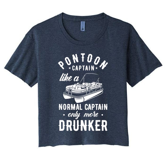 Pontoon Captain Funny Pontoon Captain Drunker Crop Top