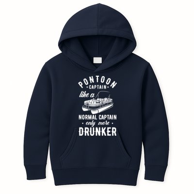 Pontoon Captain Funny Pontoon Captain Drunker Kids Hoodie