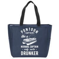 Pontoon Captain Funny Pontoon Captain Drunker Zip Tote Bag