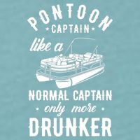 Pontoon Captain Funny Pontoon Captain Drunker Sueded Cloud Jersey T-Shirt