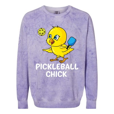 Pickleball Chick, funny pickleball Colorblast Crewneck Sweatshirt