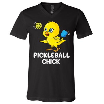 Pickleball Chick, funny pickleball V-Neck T-Shirt