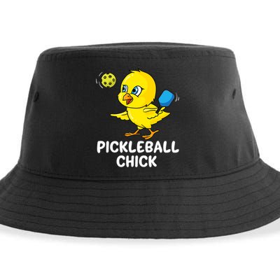 Pickleball Chick, funny pickleball Sustainable Bucket Hat