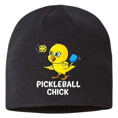 Pickleball Chick, funny pickleball Sustainable Beanie