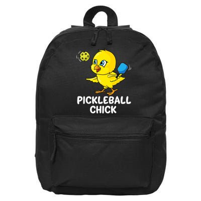 Pickleball Chick, funny pickleball 16 in Basic Backpack