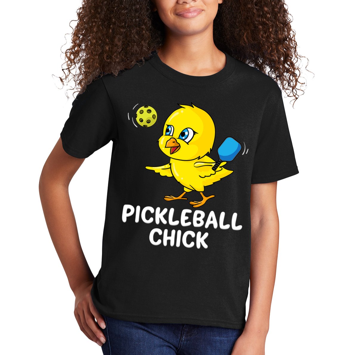 Pickleball Chick, funny pickleball Kids T-Shirt