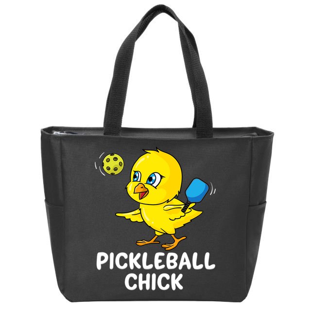 Pickleball Chick, funny pickleball Zip Tote Bag