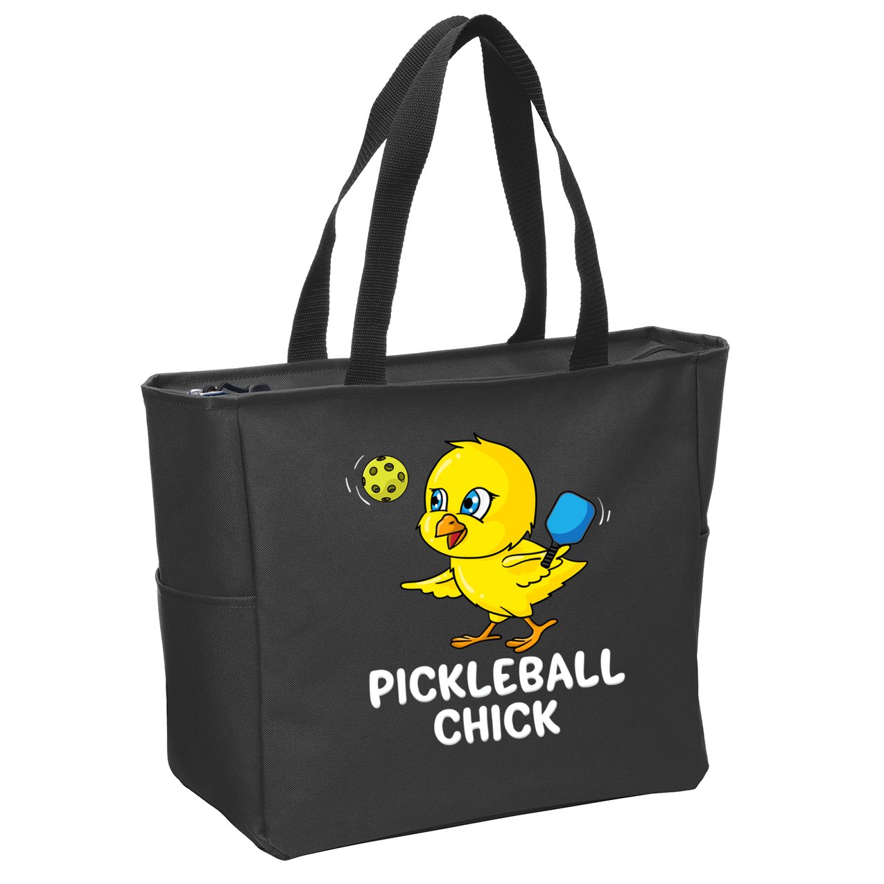 Pickleball Chick, funny pickleball Zip Tote Bag