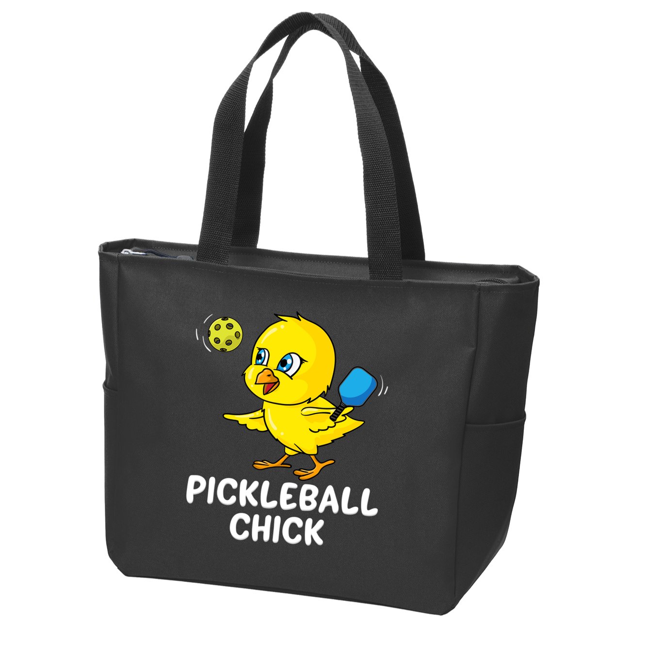 Pickleball Chick, funny pickleball Zip Tote Bag
