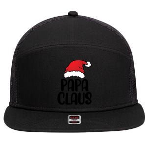 Papa Claus Family Matching Christmas Father Santa Dad Gift 7 Panel Mesh Trucker Snapback Hat