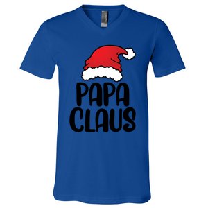 Papa Claus Family Matching Christmas Father Santa Dad Gift V-Neck T-Shirt